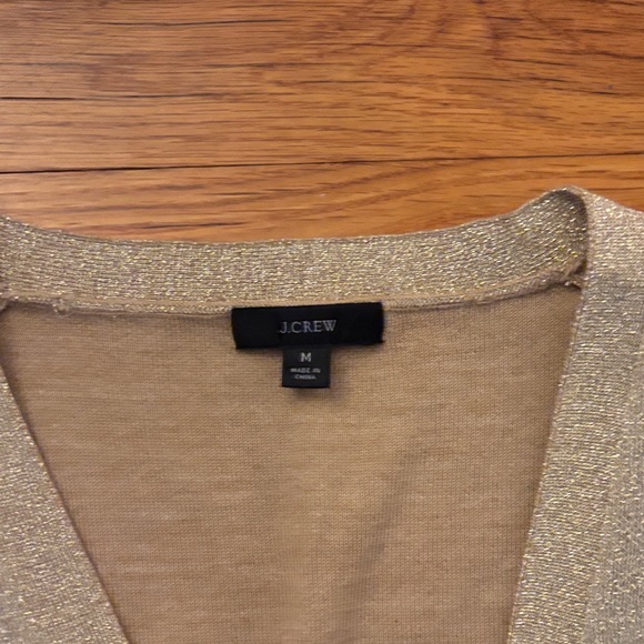 J. Crew Gold Sparkly Women's Cardigan - Picture 2 of 4